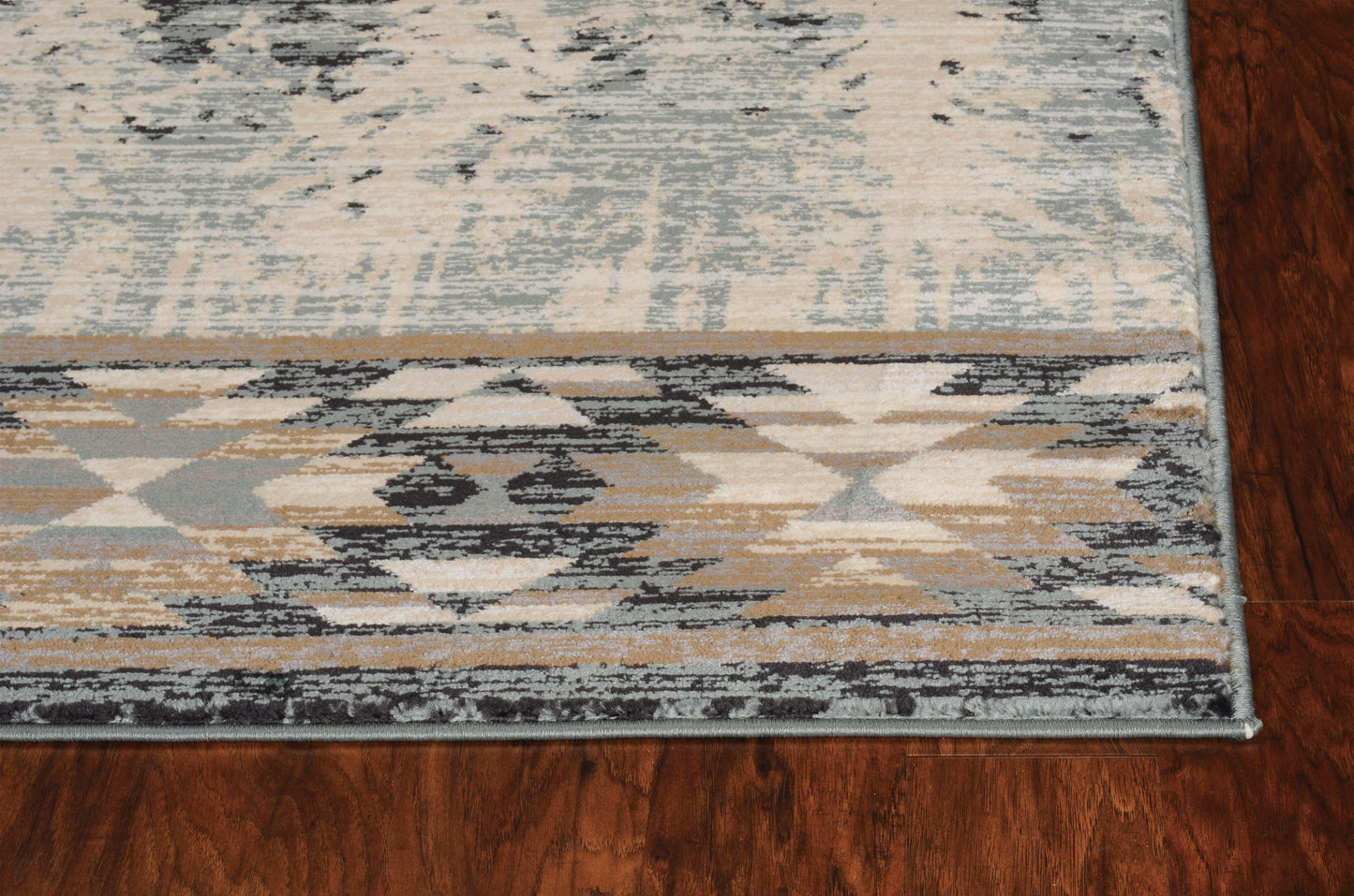 Chester 5636 Slate Blue Pines Machine Woven Performance Area Rug - Kas