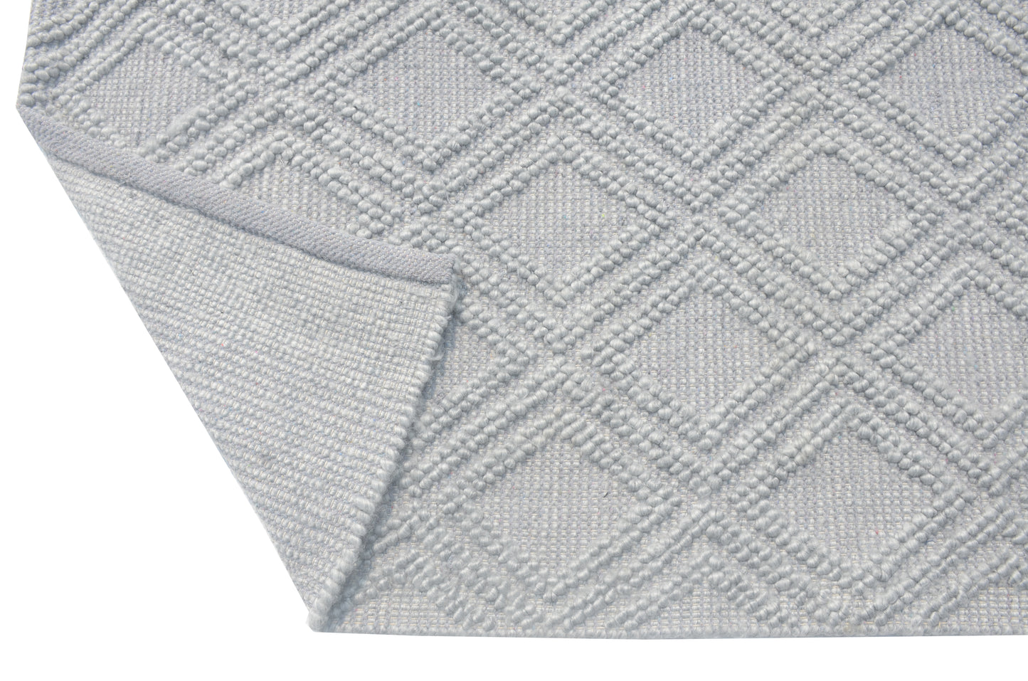 Chloe 7721 Grey Diamond Handwoven Performance Area Rug - Kas