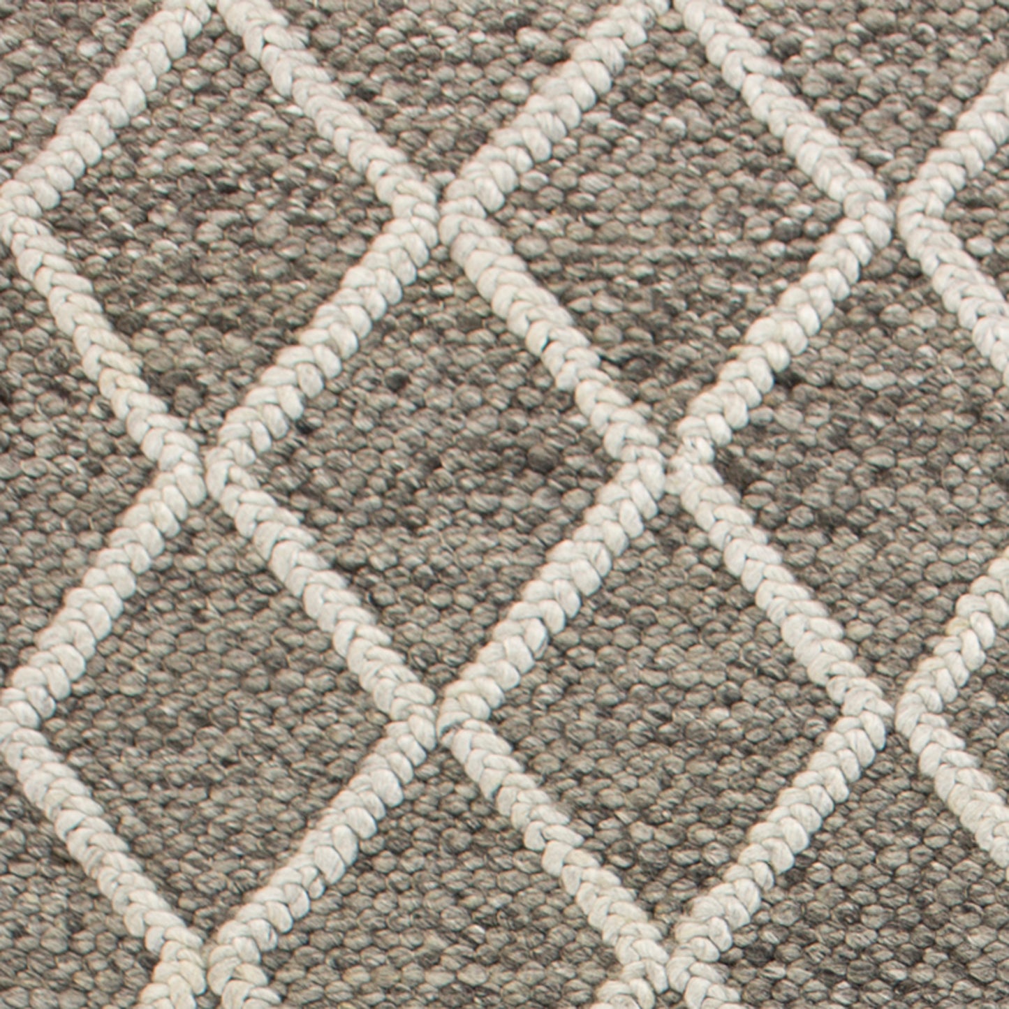 Cortico 6162 Dark Grey Diamonds Handwoven Area Rug - Kas