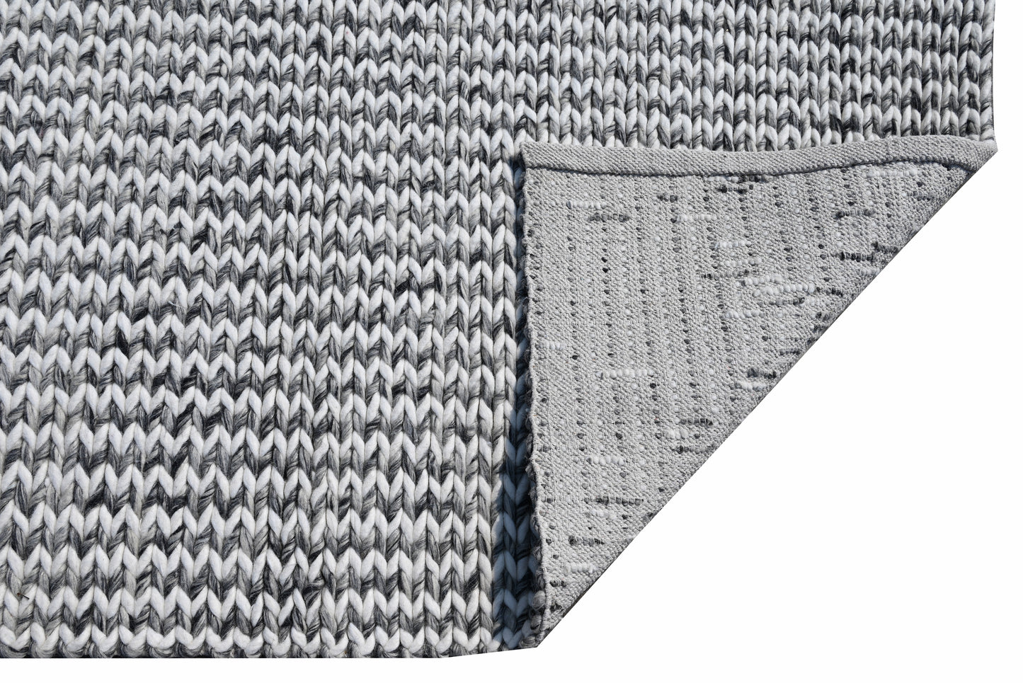 Cortico 6165 Grey/Ivory Chevron Handwoven Area Rug - Kas