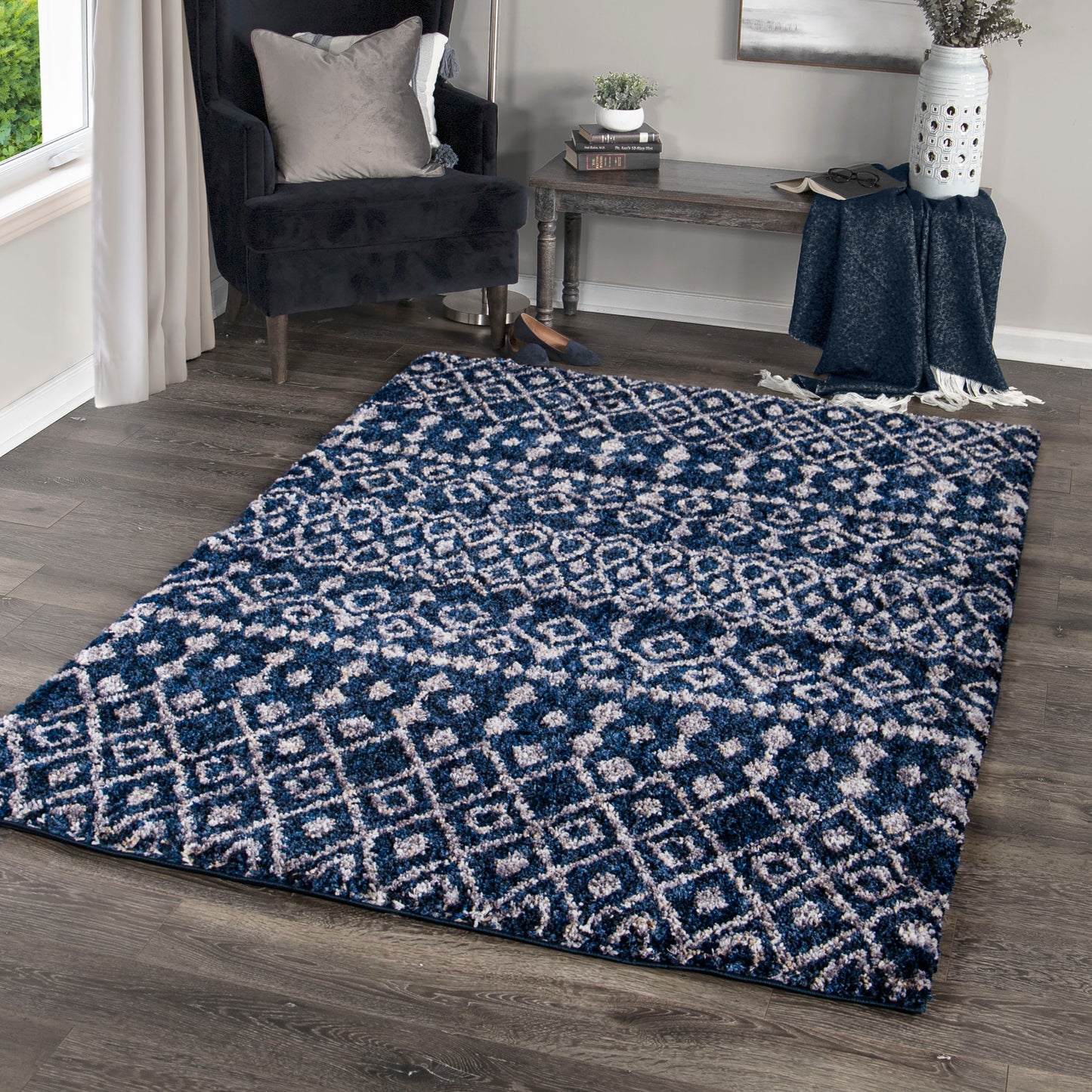 Cotton Tail JA11 Navy Rug - Orian