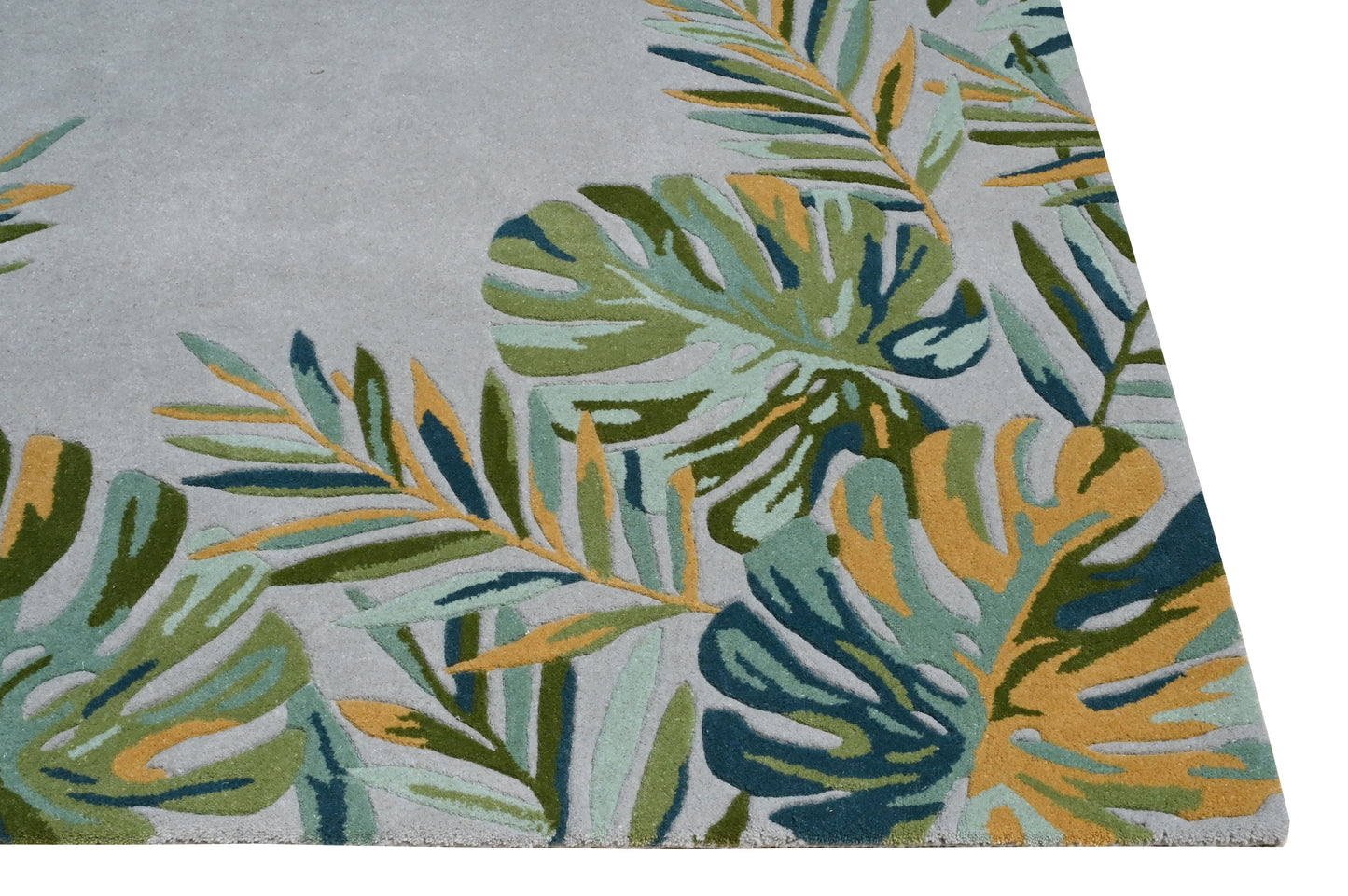 Cove 3003 Grey/Green Tropics Hand Tufted Area Rug - Kas