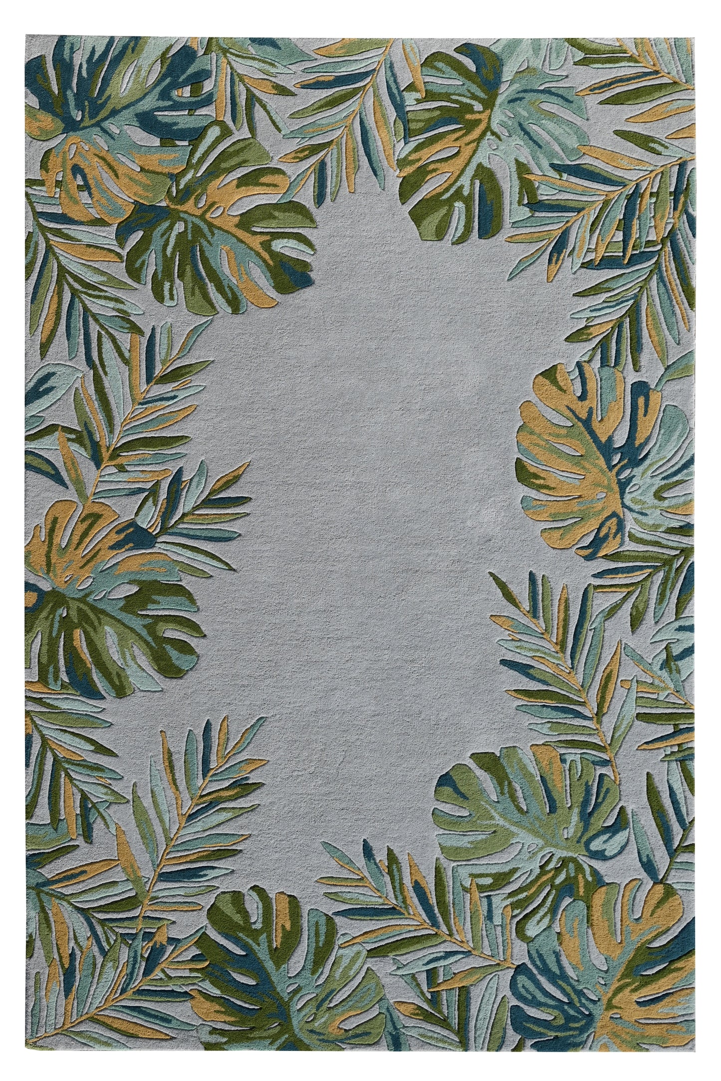 Cove 3003 Grey/Green Tropics Hand Tufted Area Rug - Kas