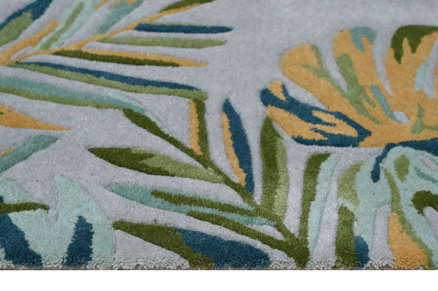 Cove 3003 Grey/Green Tropics Hand Tufted Area Rug - Kas