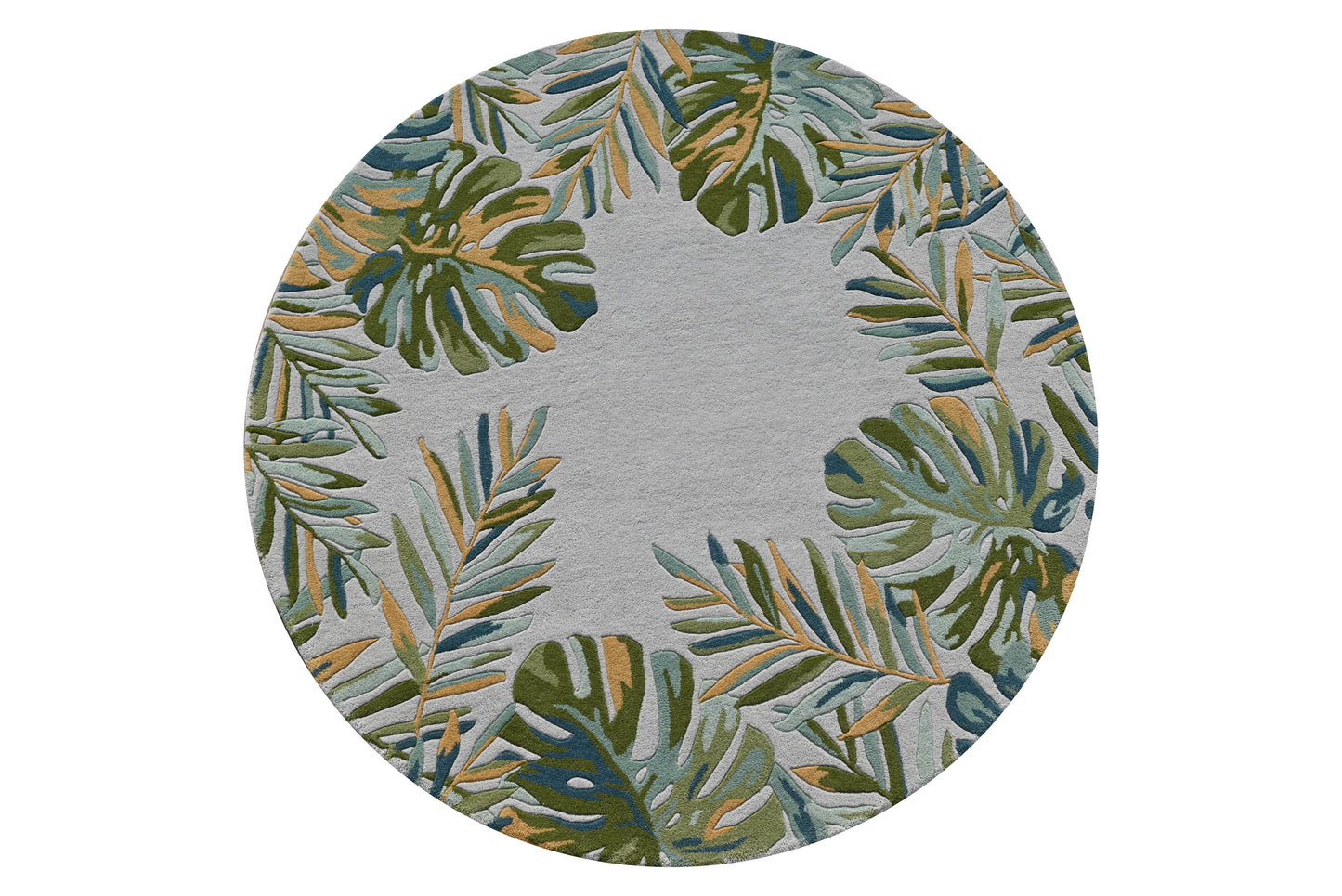 Cove 3003 Grey/Green Tropics Hand Tufted Area Rug - Kas