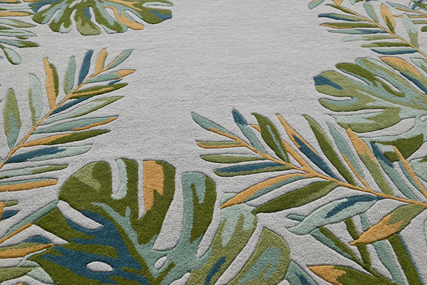 Cove 3003 Grey/Green Tropics Hand Tufted Area Rug - Kas