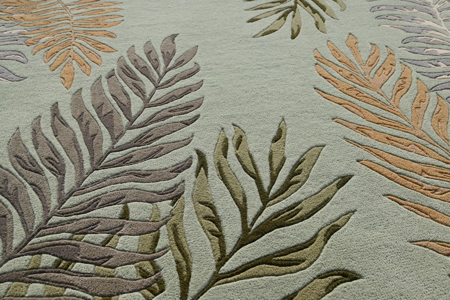 Cove 3007 Seafoam Ferns Hand Tufted Area Rug - Kas