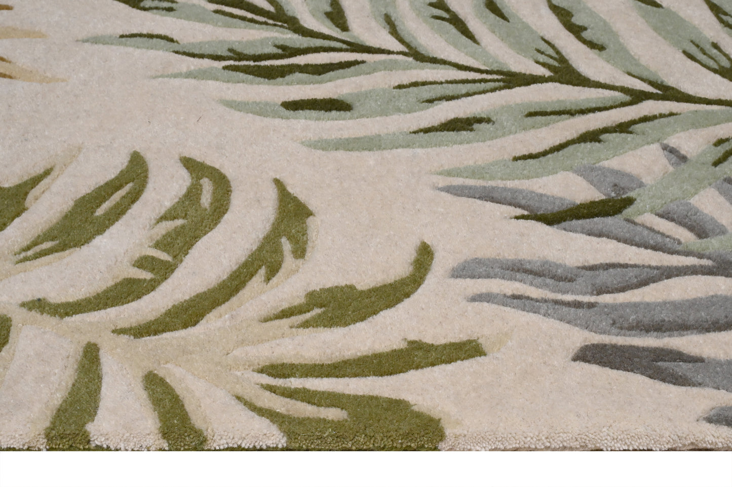 Cove 3008 Ivory Ferns Hand Tufted Area Rug - Kas