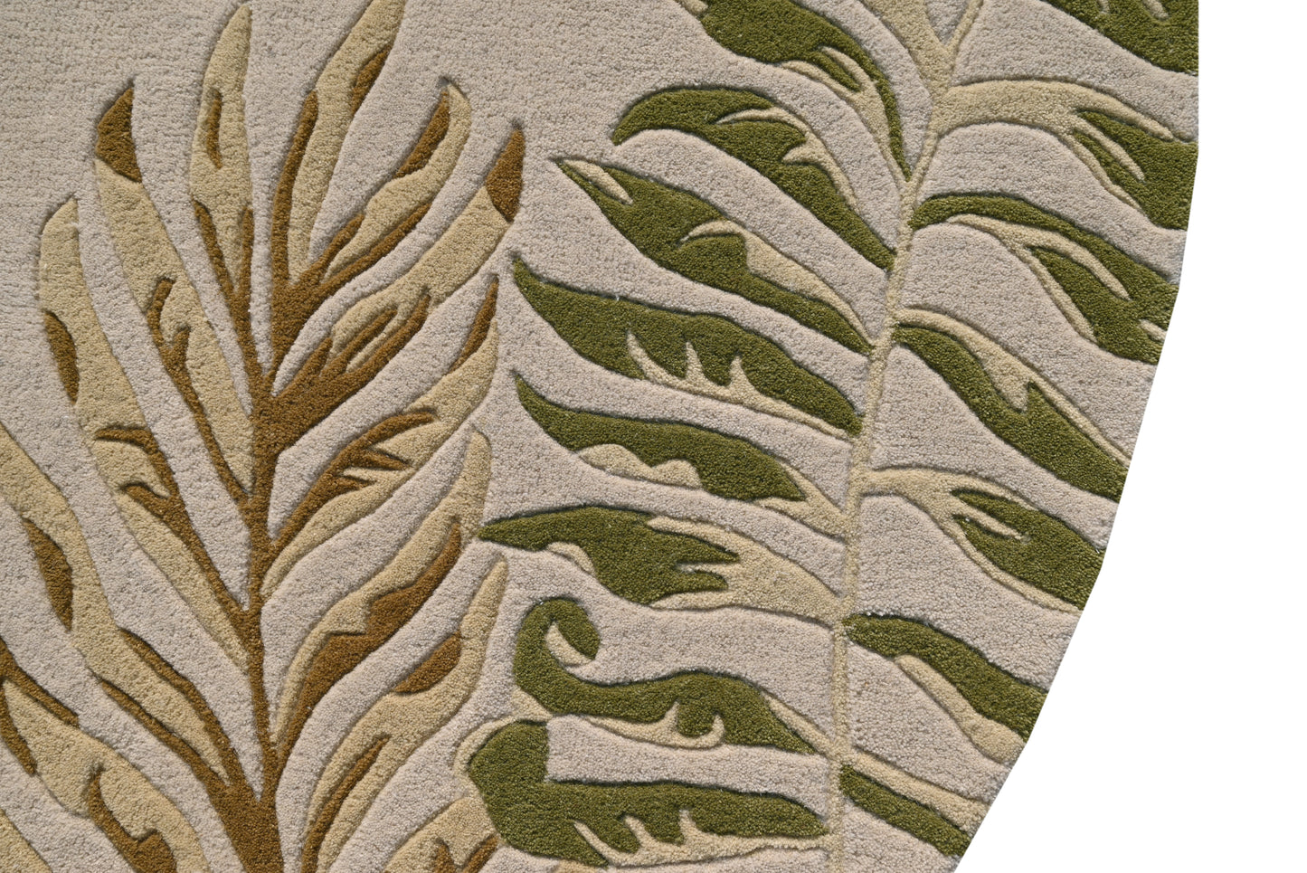 Cove 3008 Ivory Ferns Hand Tufted Area Rug - Kas