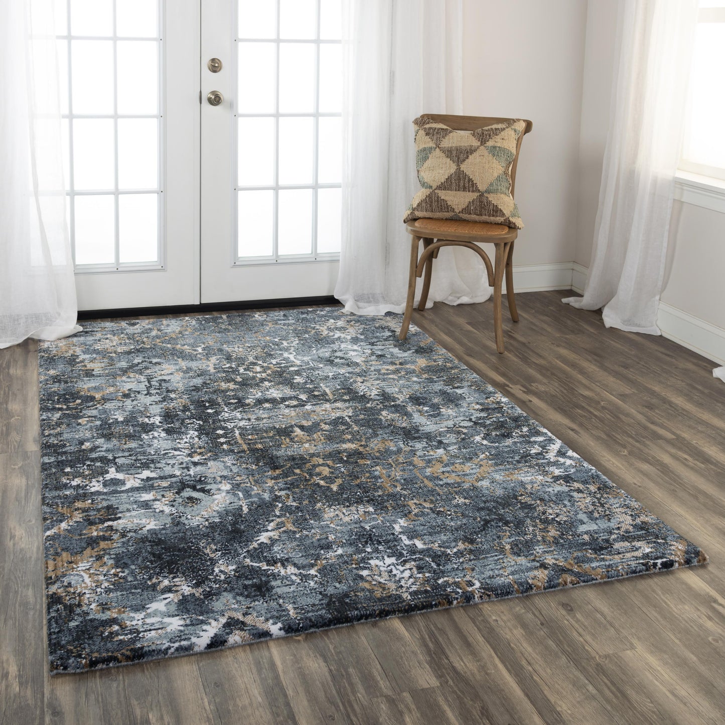 Elite ELT860 Charcoal Hybrid Rug - Rizzy