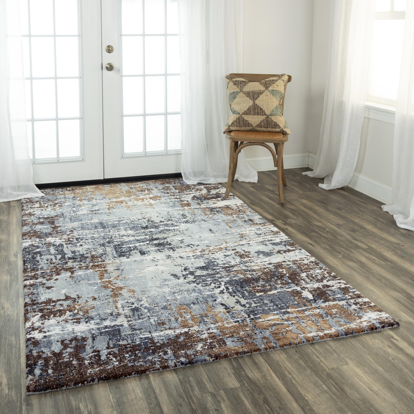 Elite ELT876 Lt. Gray Hybrid Rug - Rizzy