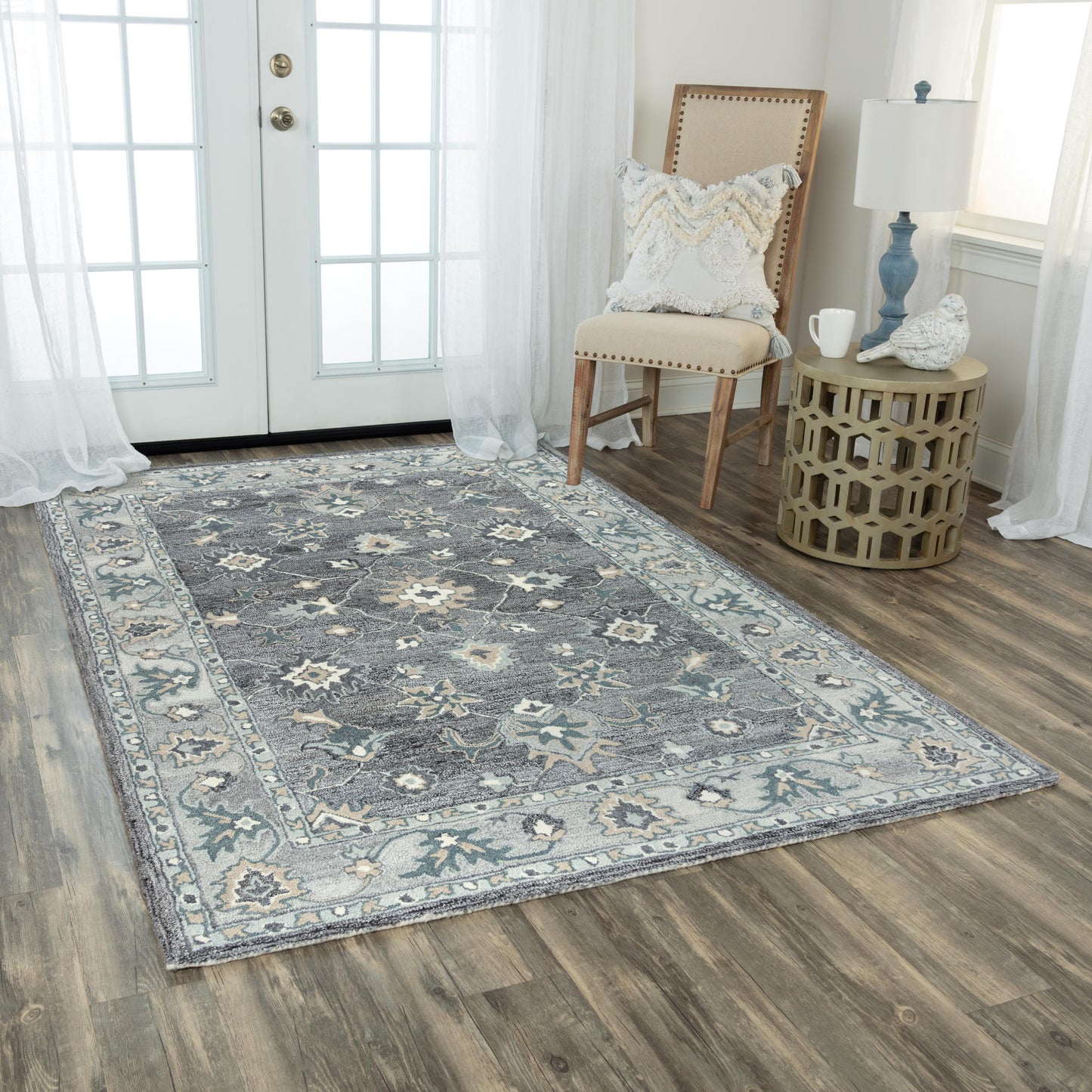 Essence ESS106 Gray Hand Tufted Rug - Rizzy