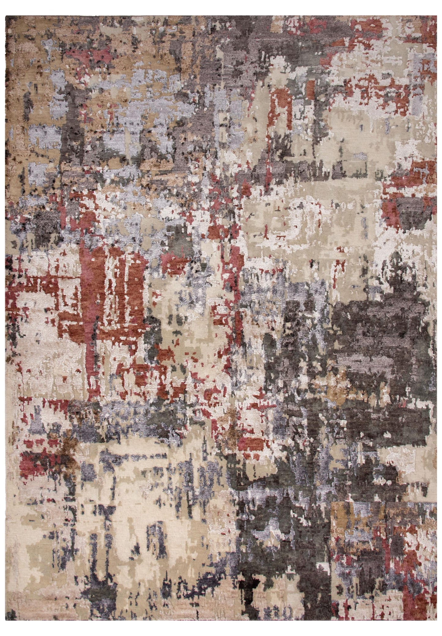 Evolution EVO540 Gray/Multi Hand knotted Rug - Rizzy