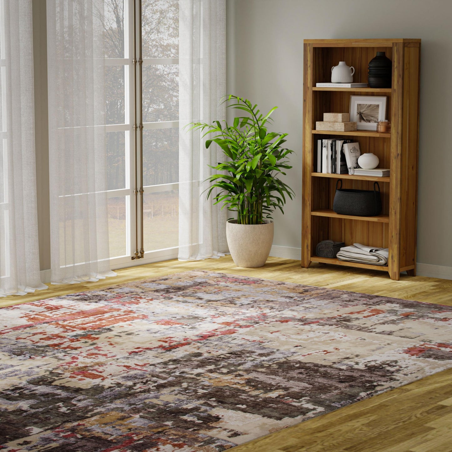 Evolution EVO540 Gray/Multi Hand knotted Rug - Rizzy