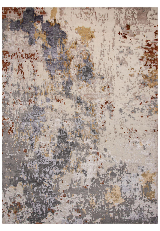 Evolution EVO663 Gray Hand knotted Rug - Rizzy