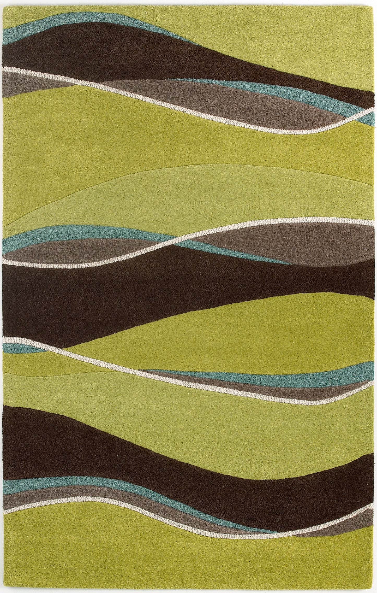 Eternity 1084 Lime/Mocha Landscapes Hand Tufted Area Rug - Kas