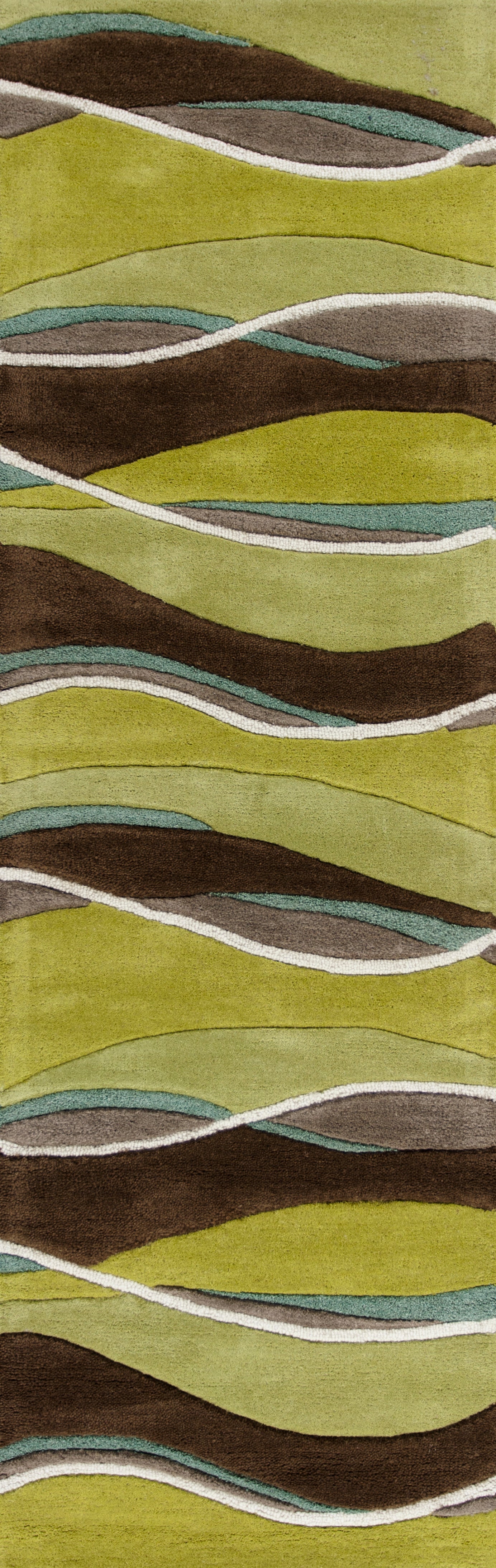 Eternity 1084 Lime/Mocha Landscapes Hand Tufted Area Rug - Kas