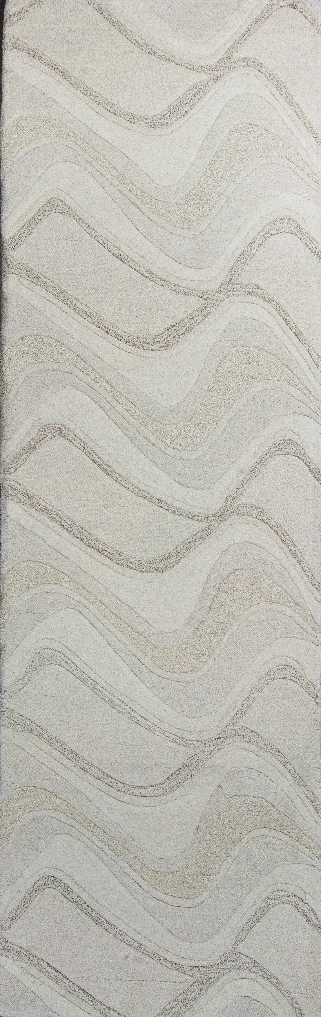 Eternity 1085 Ivory Waves Hand Tufted Area Rug - Kas