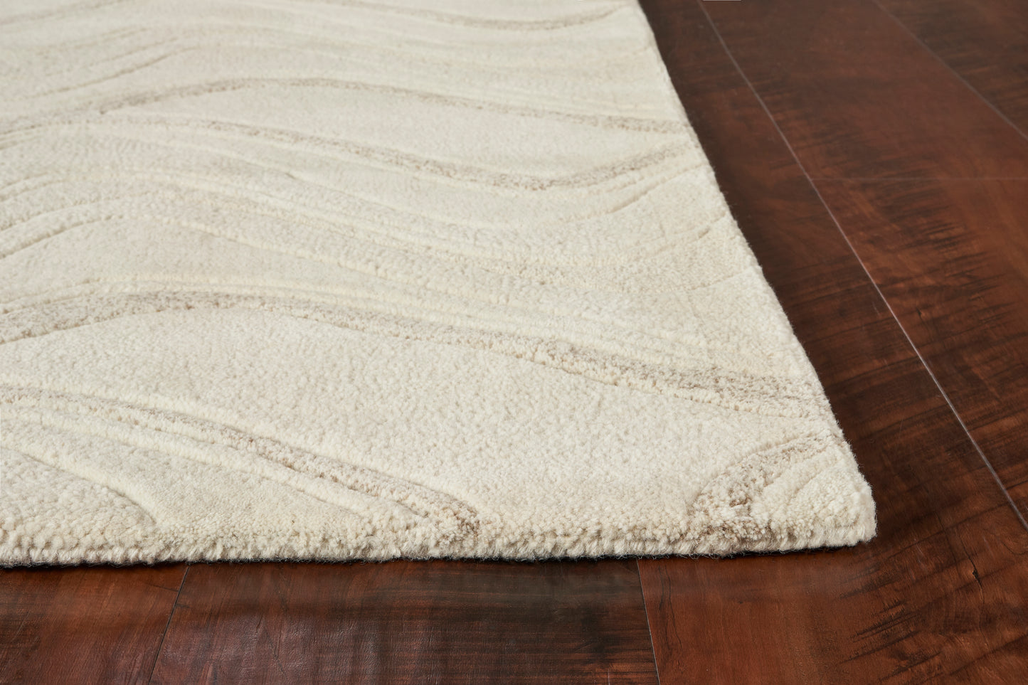 Eternity 1085 Ivory Waves Hand Tufted Area Rug - Kas