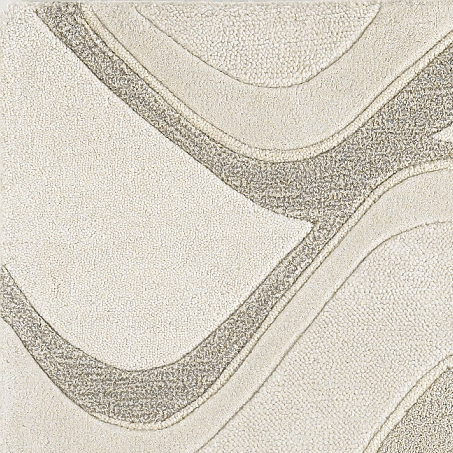 Eternity 1085 Ivory Waves Hand Tufted Area Rug - Kas