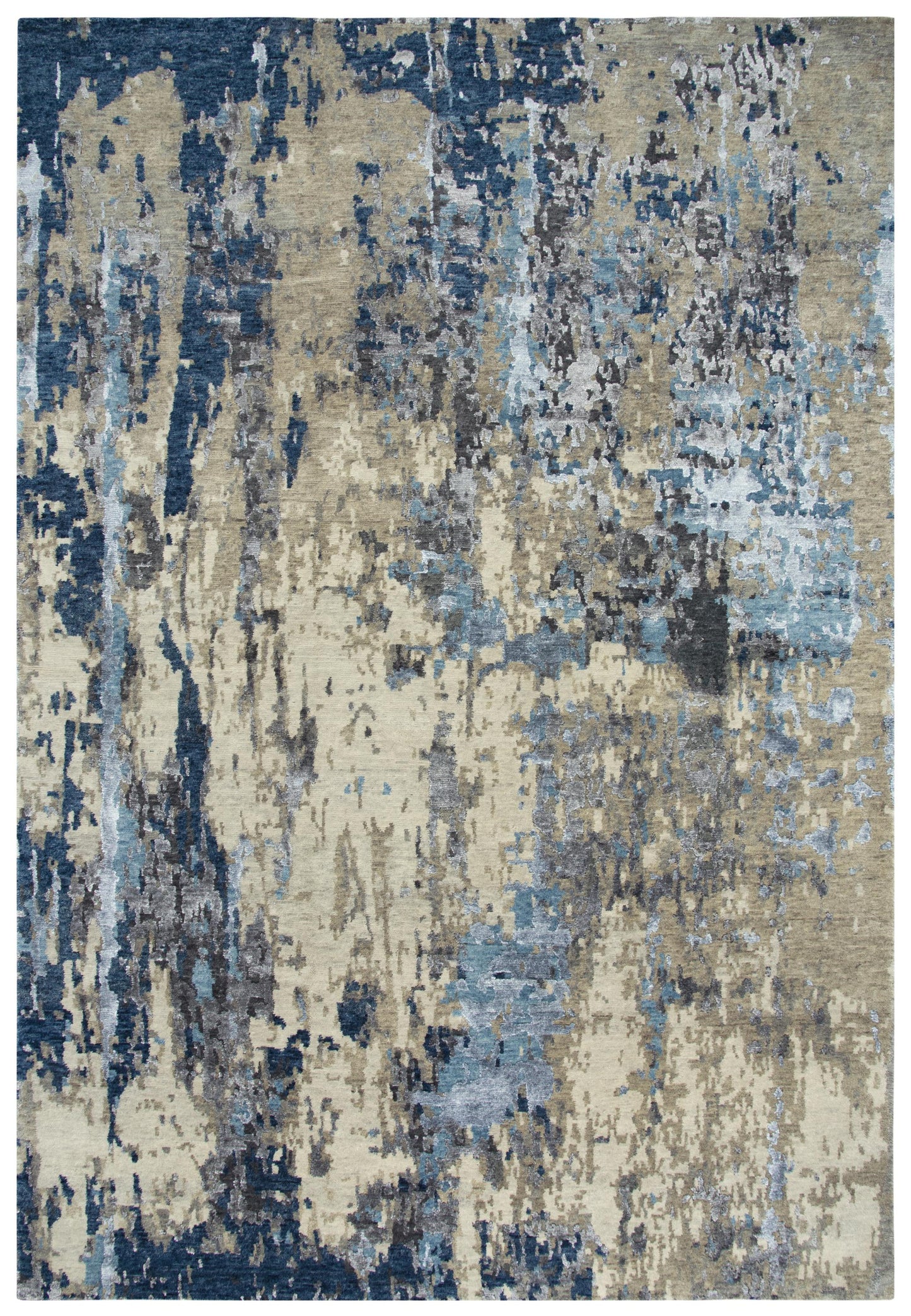 Finesse FIN103 Beige/Gray Hand Knotted Rug - Rizzy