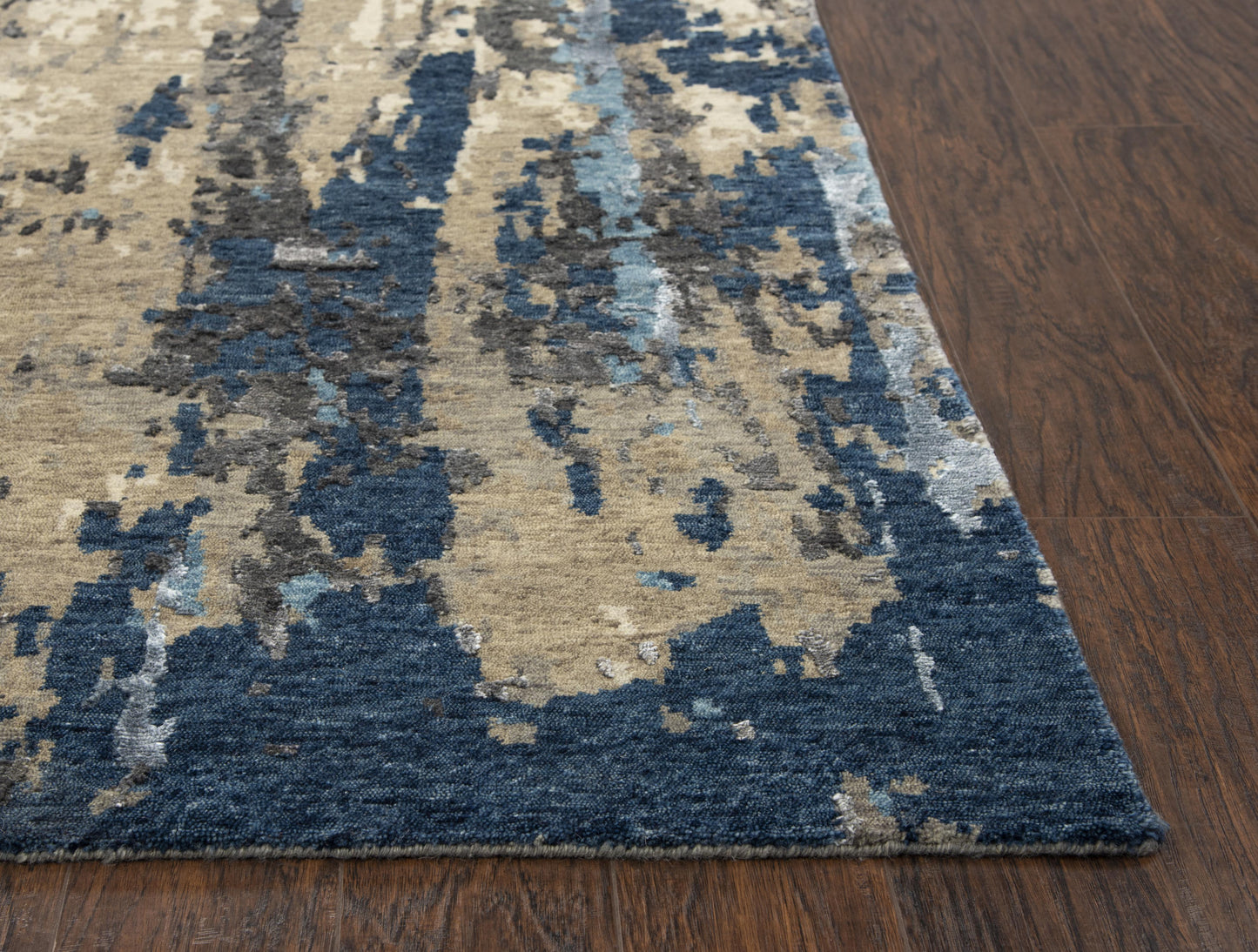 Finesse FIN103 Beige/Gray Hand Knotted Rug - Rizzy