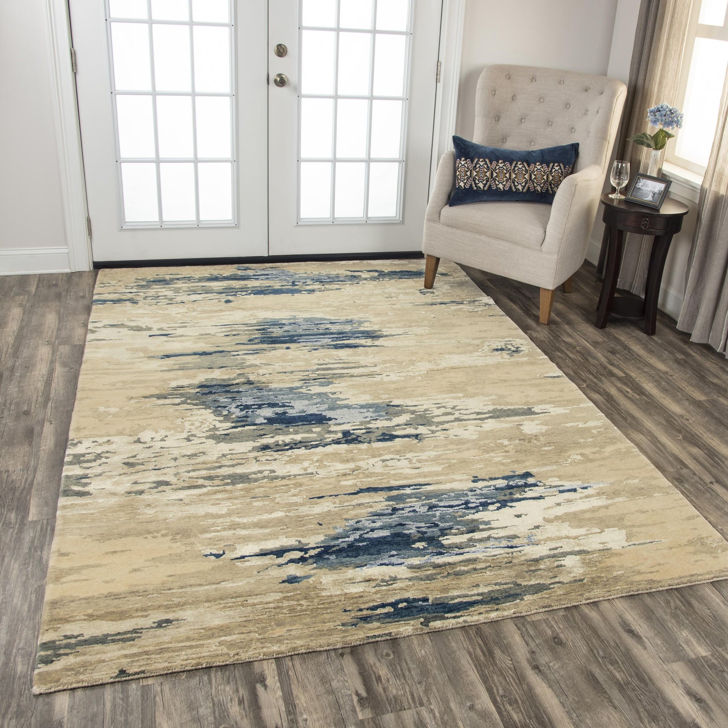 Finesse FIN104 Beige/Gray Hand Knotted Rug - Rizzy