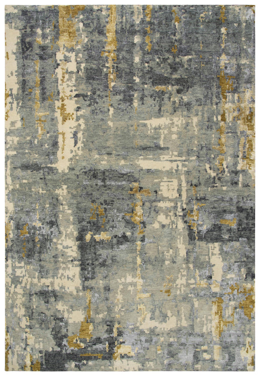 Finesse FIN107 Gray/Beige Hand Knotted Rug - Rizzy