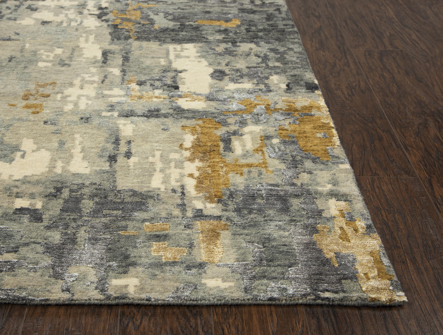 Finesse FIN107 Gray/Beige Hand Knotted Rug - Rizzy