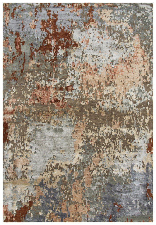 Finesse FIN109 Brown/Gray Hand Knotted Rug - Rizzy