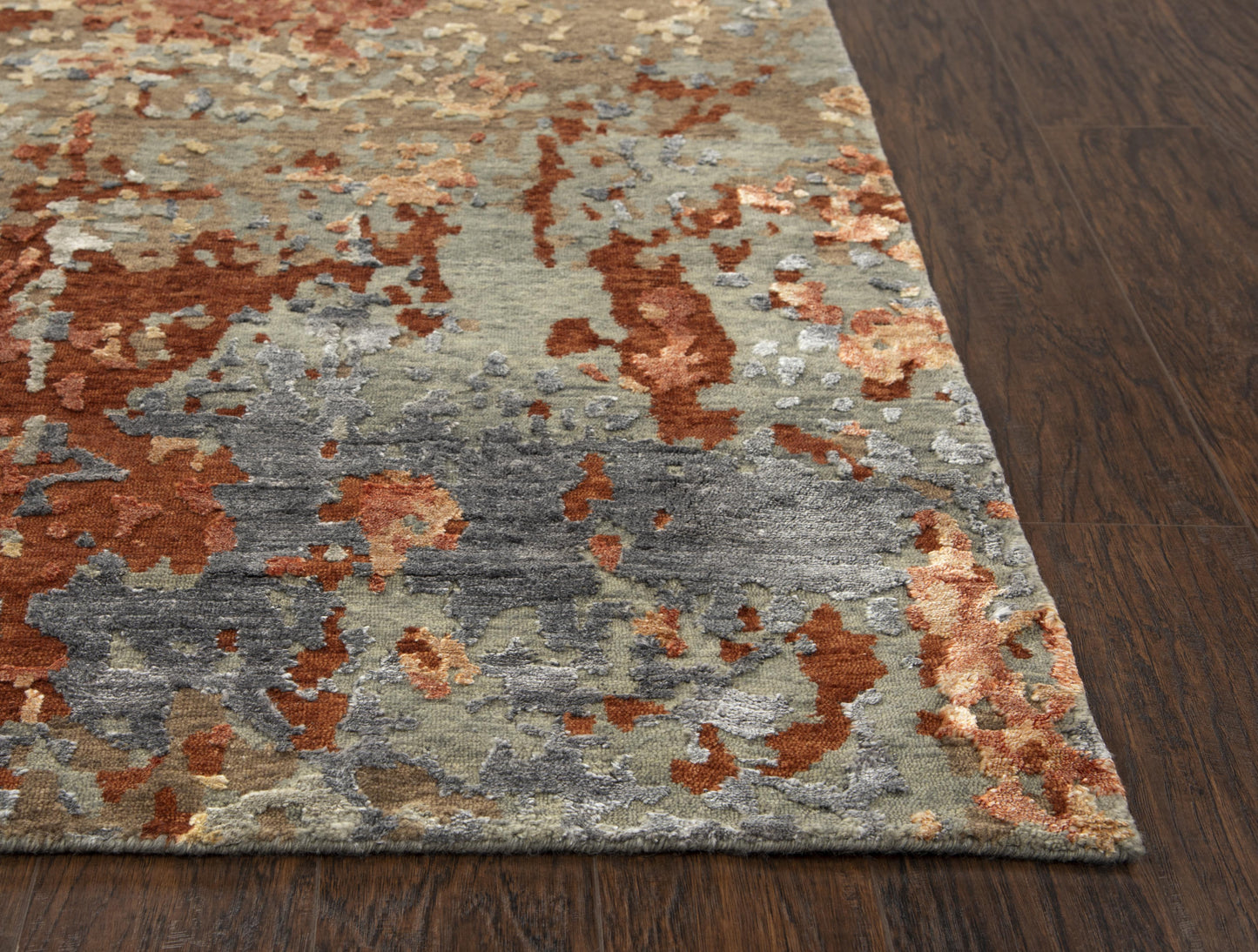 Finesse FIN109 Brown/Gray Hand Knotted Rug - Rizzy