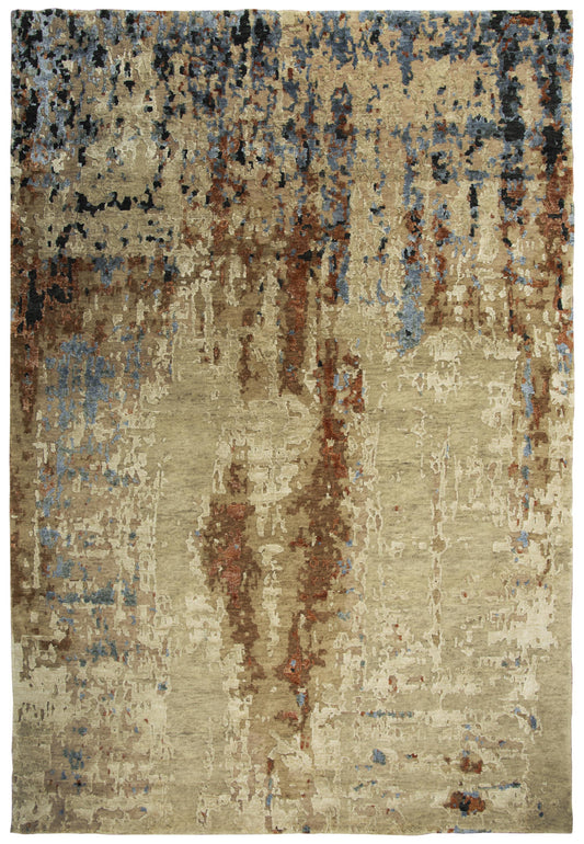 Finesse FIN110 Beige Hand Knotted Rug - Rizzy