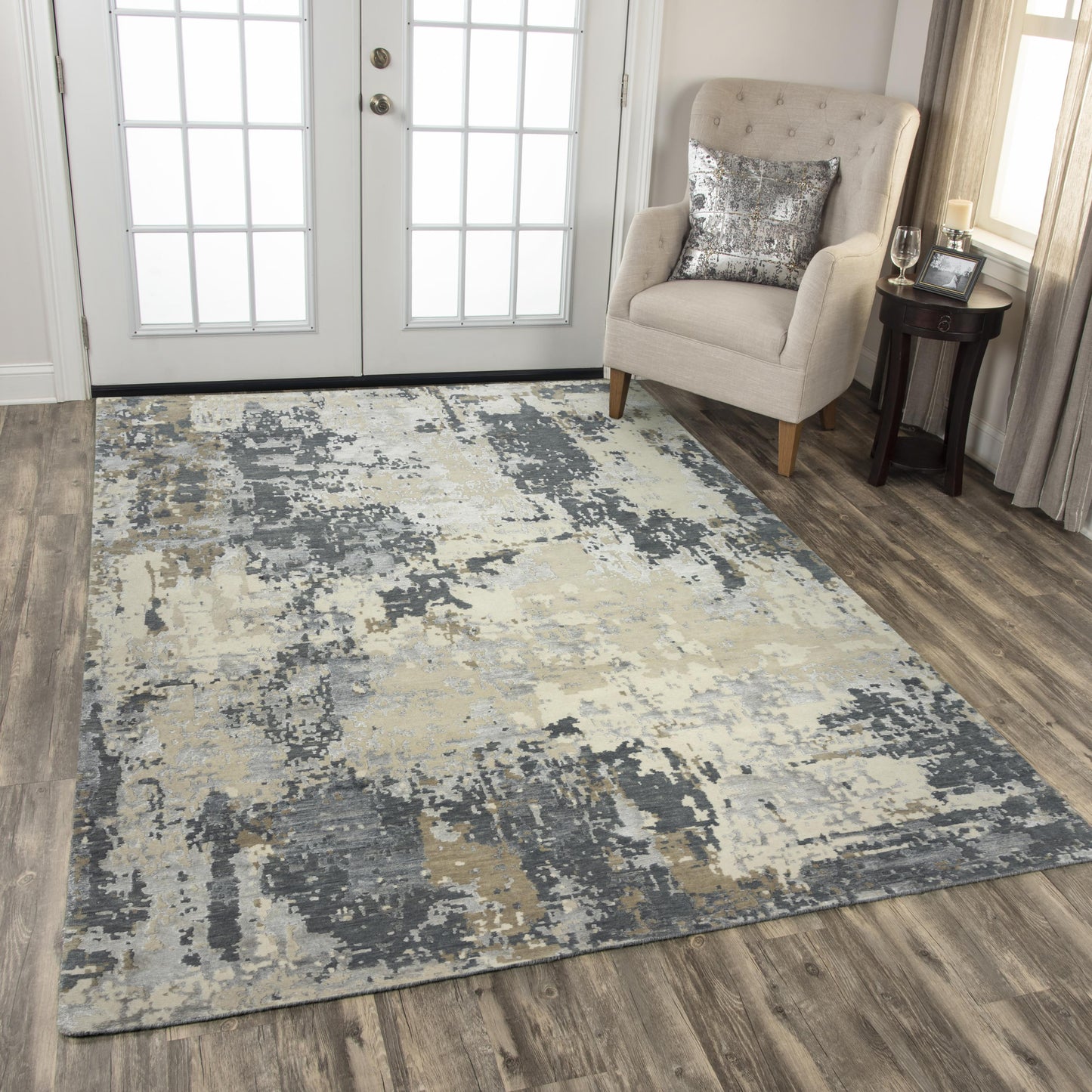 Finesse FIN112 Ivory Hand Knotted Rug - Rizzy