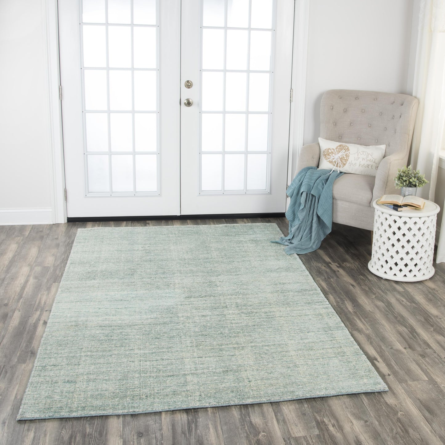 Grand Haven GH722A Aqua/Green Hand Loomed Rug - Rizzy