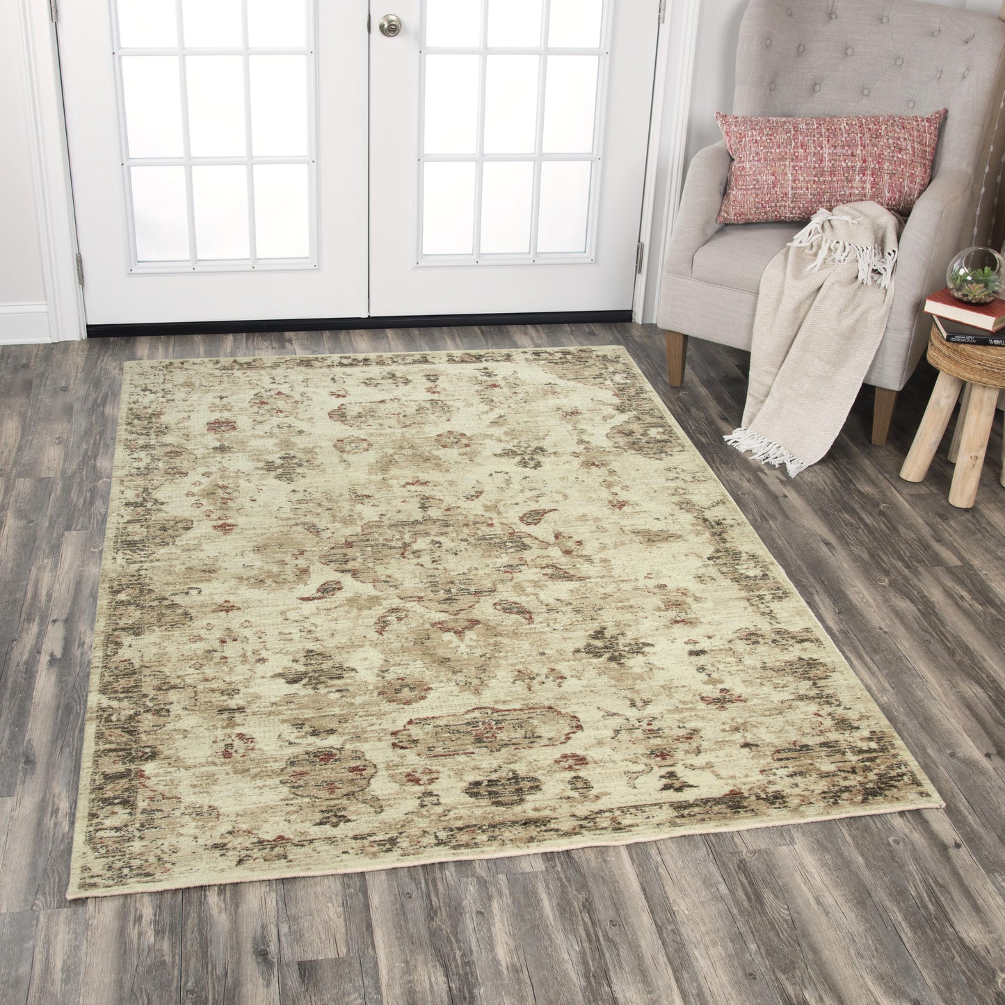 Gossamer GS084C Beige/Brown Hybrid Rug - Rizzy