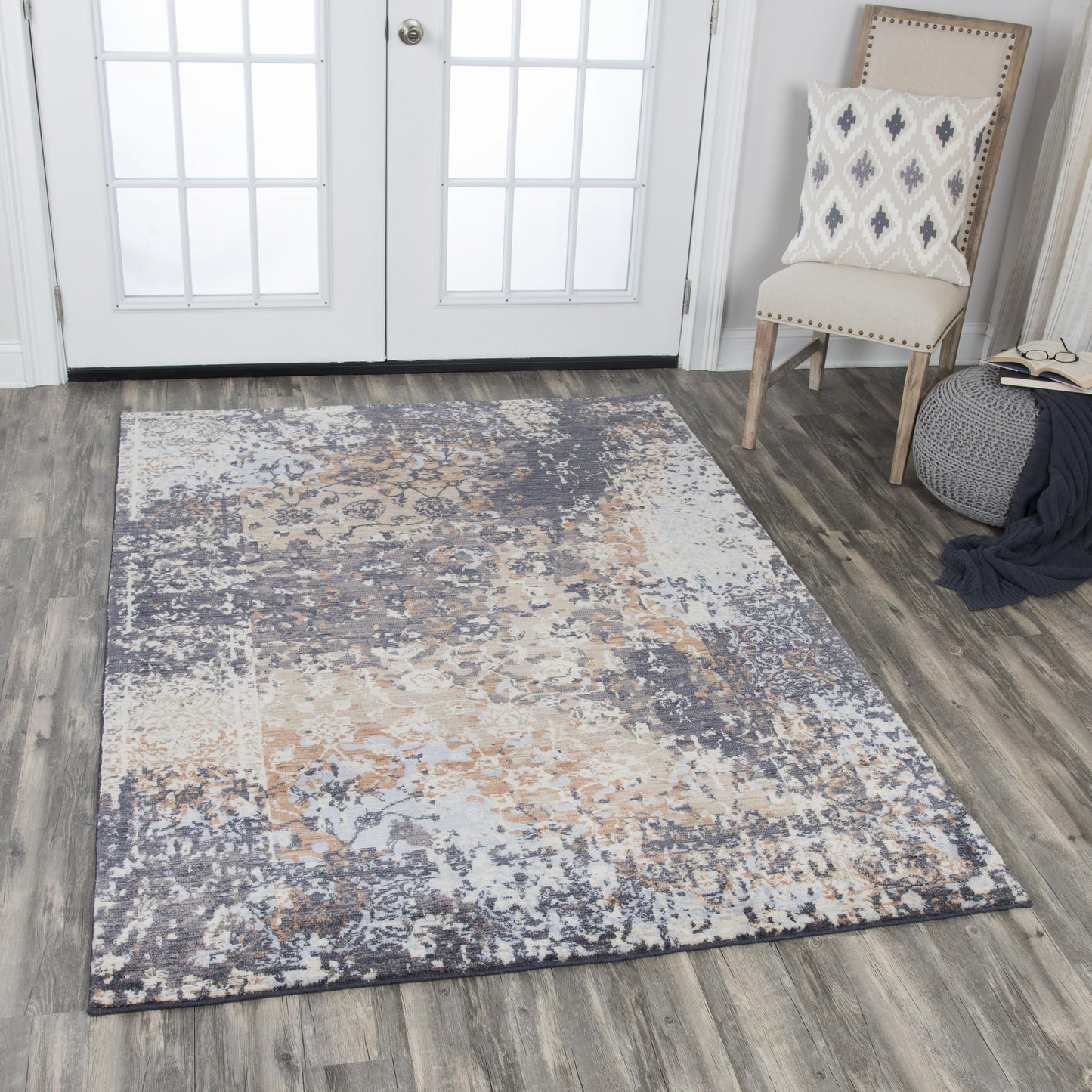 Gossamer GS6763 Dark Gray Hybrid Rug - Rizzy