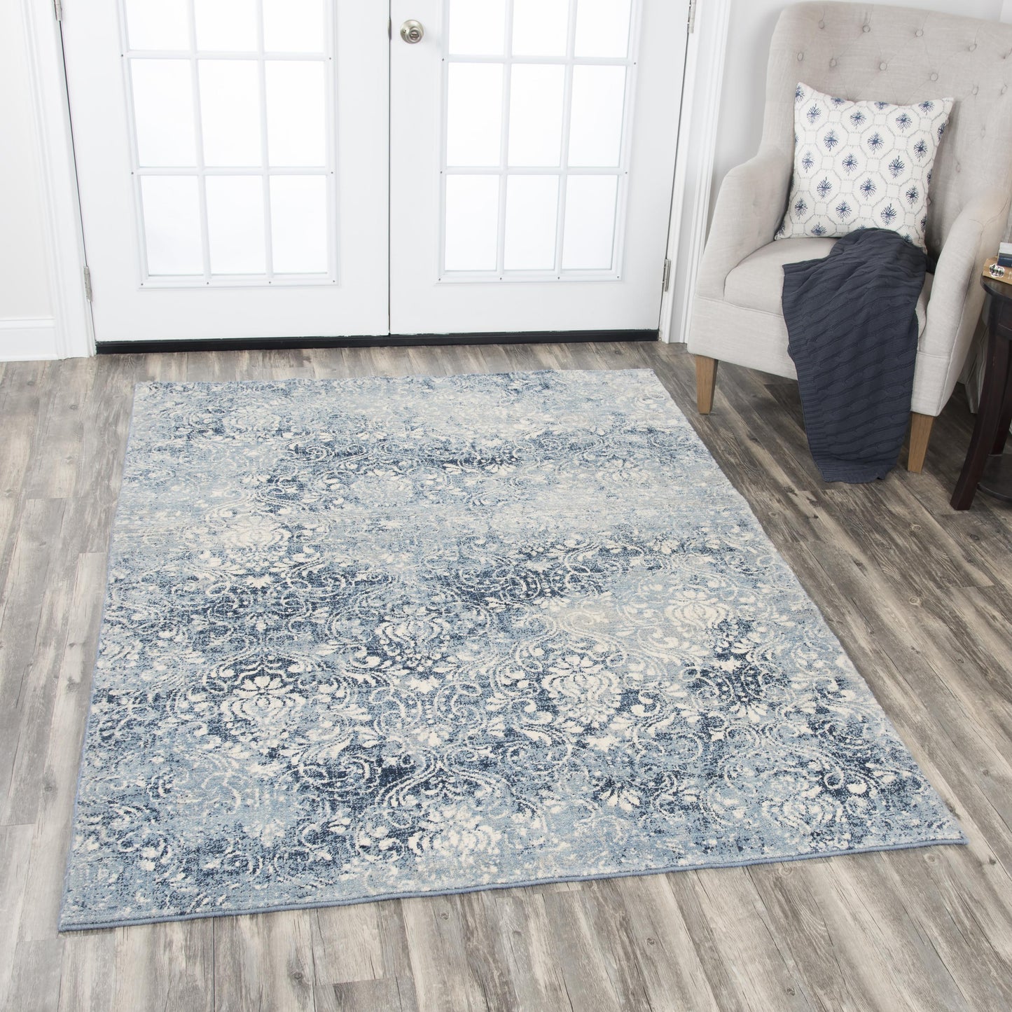 Gossamer GS6816 Medium Blue Hybrid Rug - Rizzy