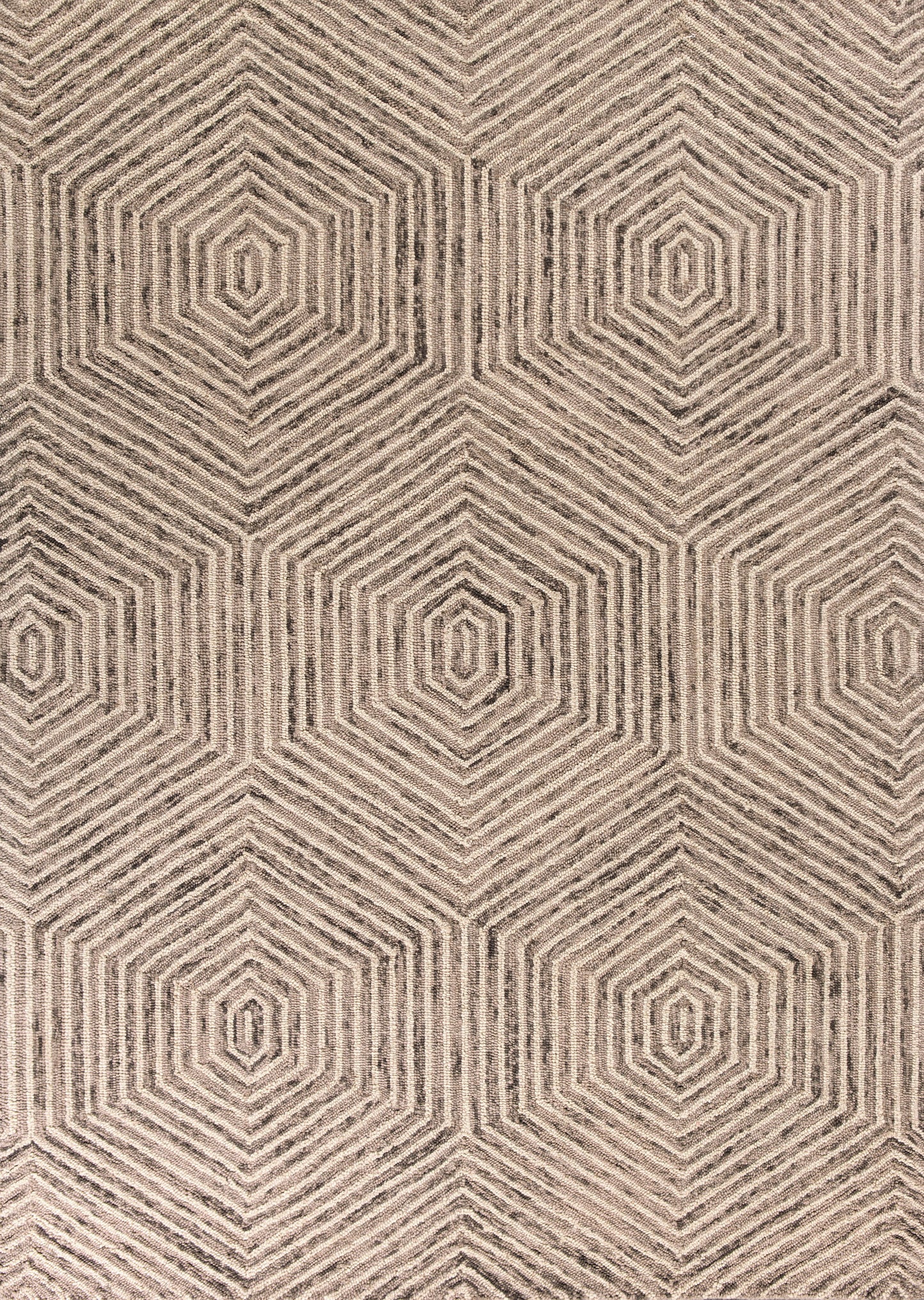 Gramercy 1607 Ivory Honeycomb Hand Tufted Area Rug - Kas