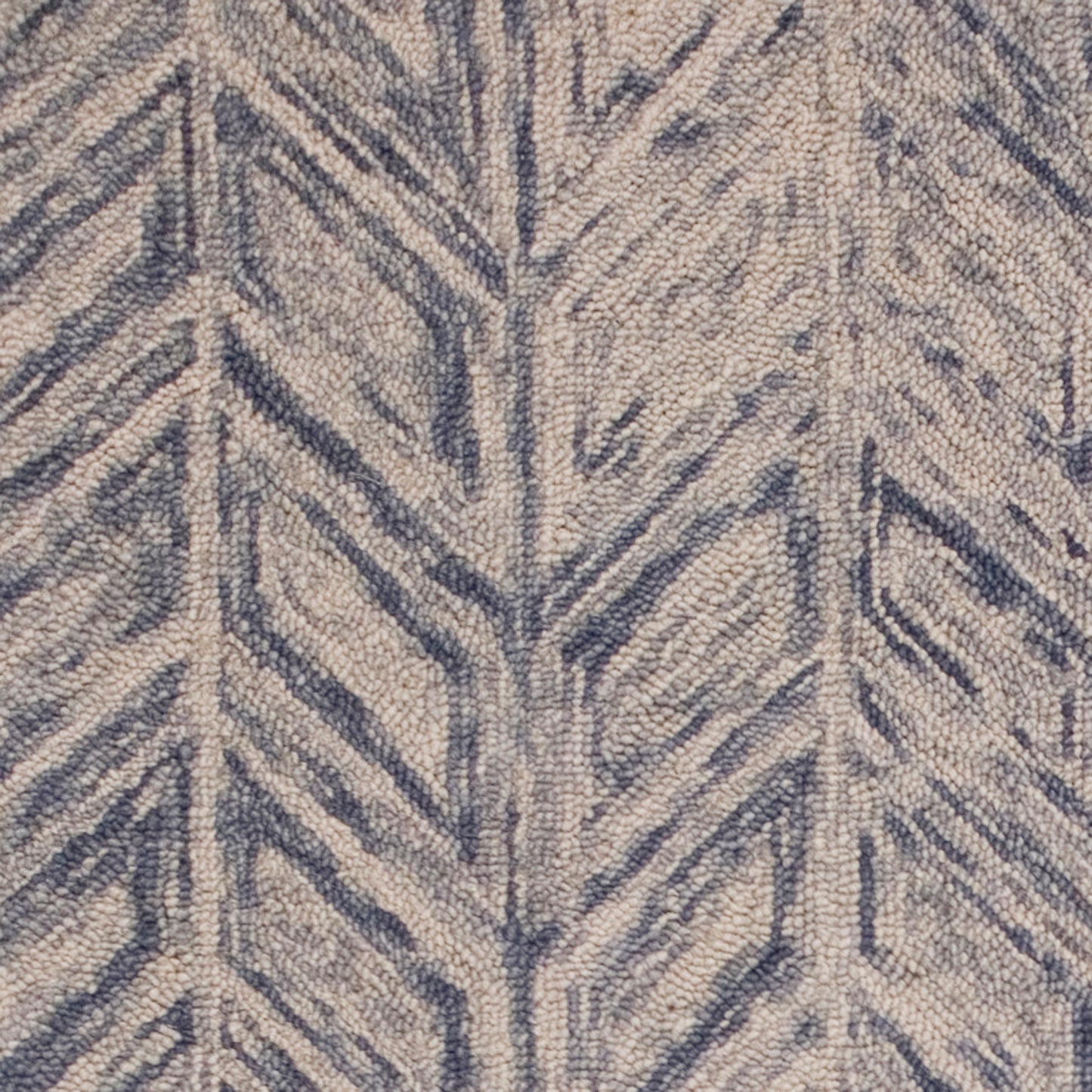 Gramercy 1611 Blue Heather Herringbone Hand Tufted Area Rug - Kas