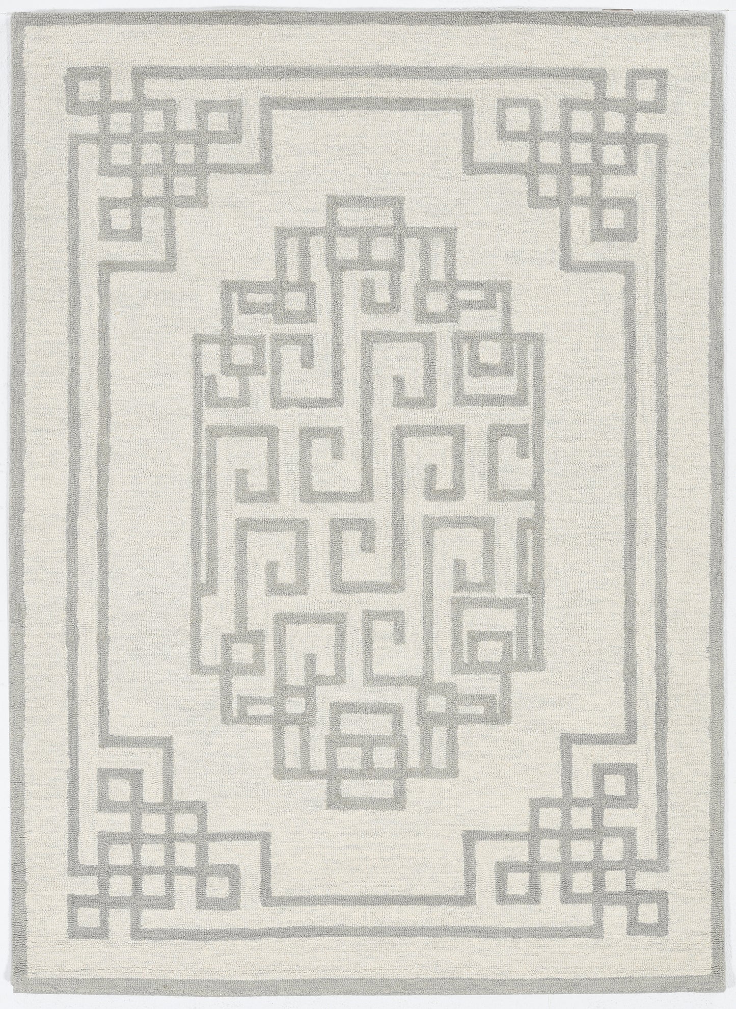 Gramercy 1612 Ivory Grey Maysville Hand Tufted Area Rug - Kas