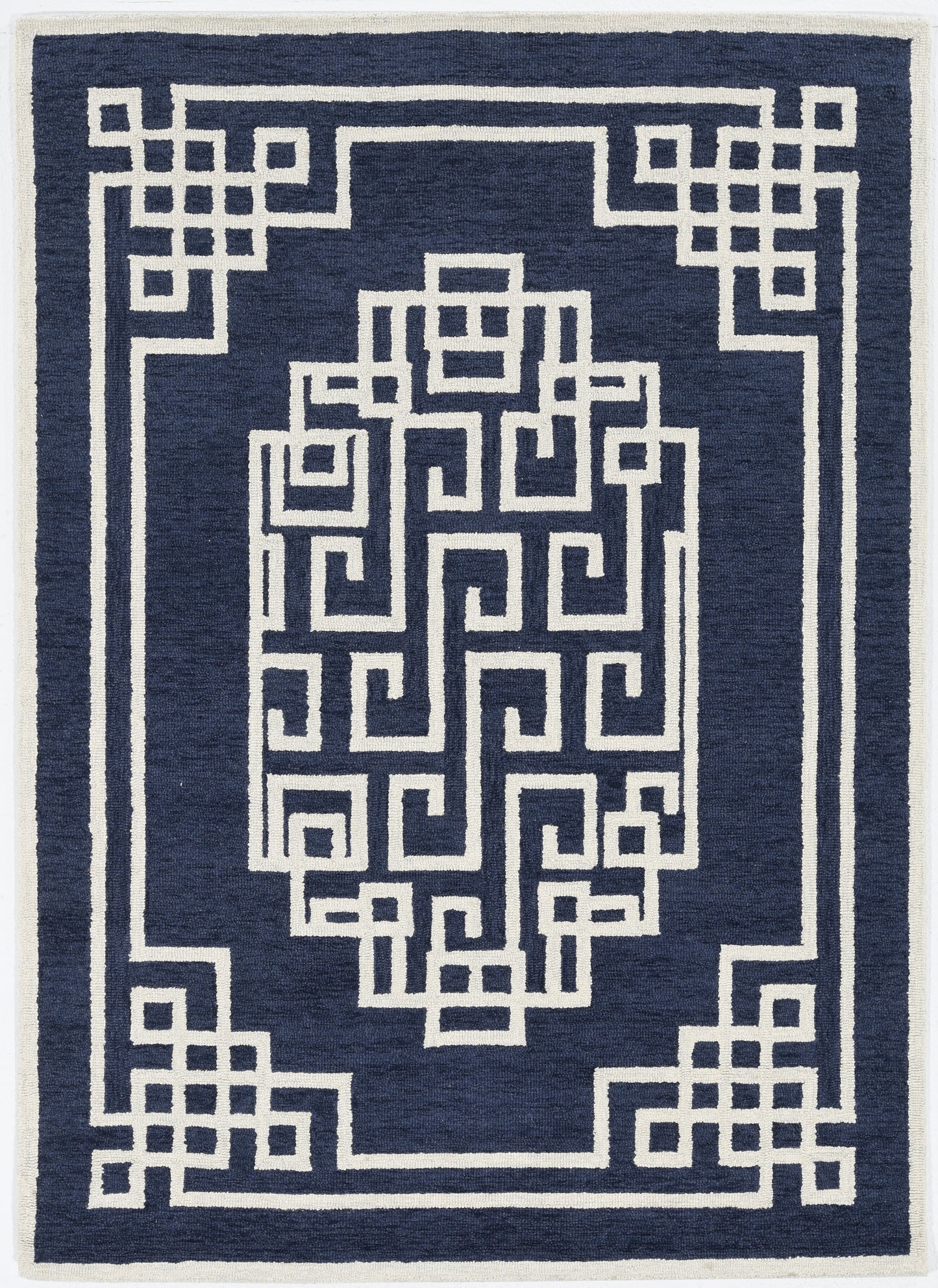 Gramercy 1613 Navy Ivory Maysville Hand Tufted Area Rug - Kas