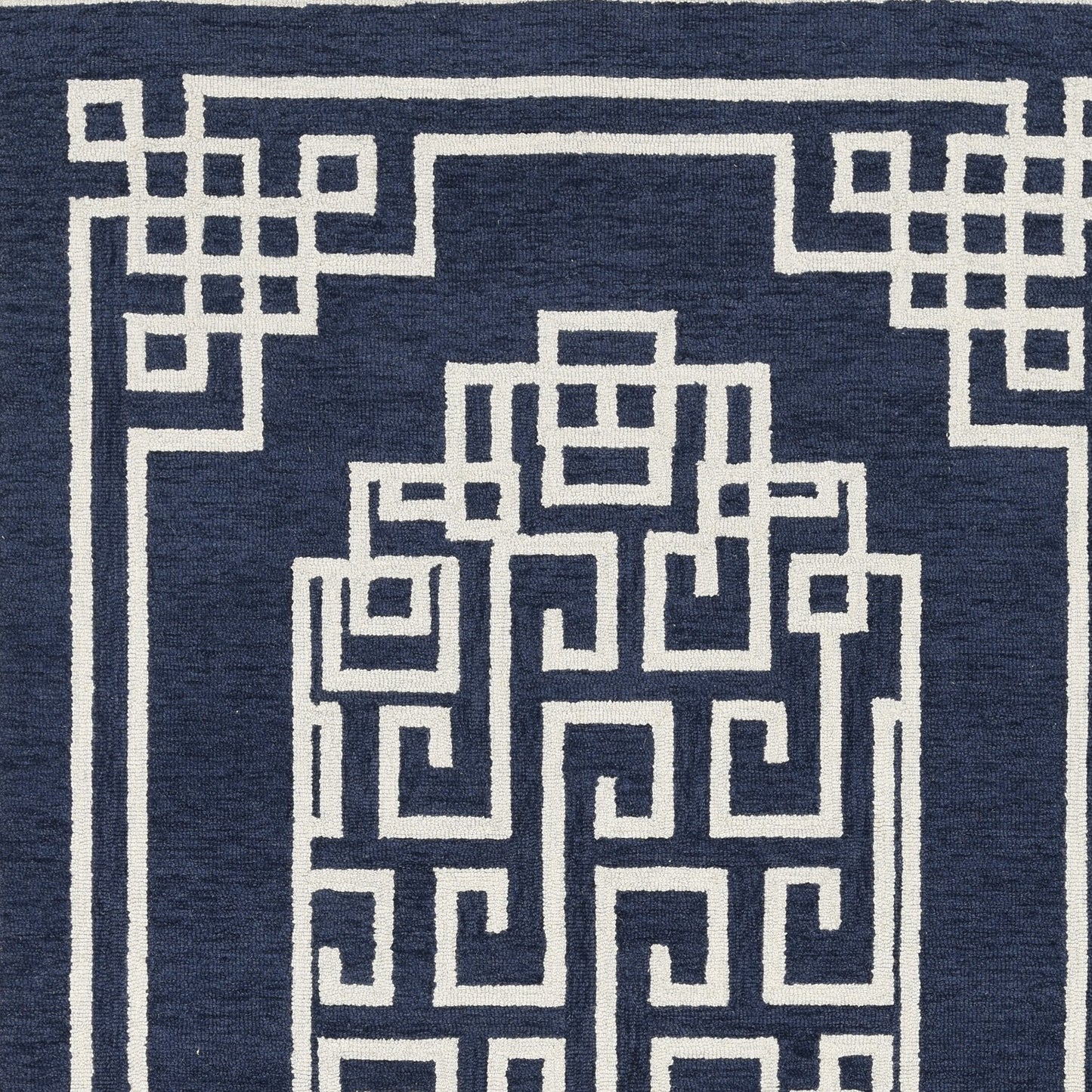 Gramercy 1613 Navy Ivory Maysville Hand Tufted Area Rug - Kas