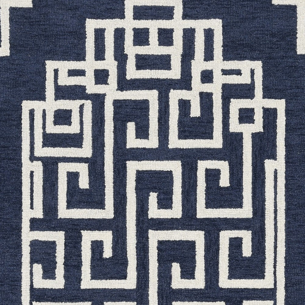 Gramercy 1613 Navy Ivory Maysville Hand Tufted Area Rug - Kas