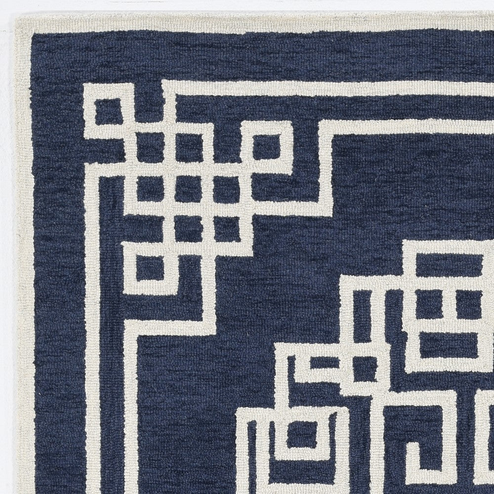 Gramercy 1613 Navy Ivory Maysville Hand Tufted Area Rug - Kas