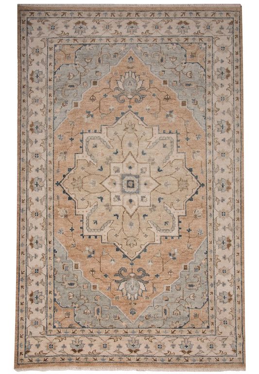 Hallmark HAL234 Tan Hand knotted Rug - Rizzy