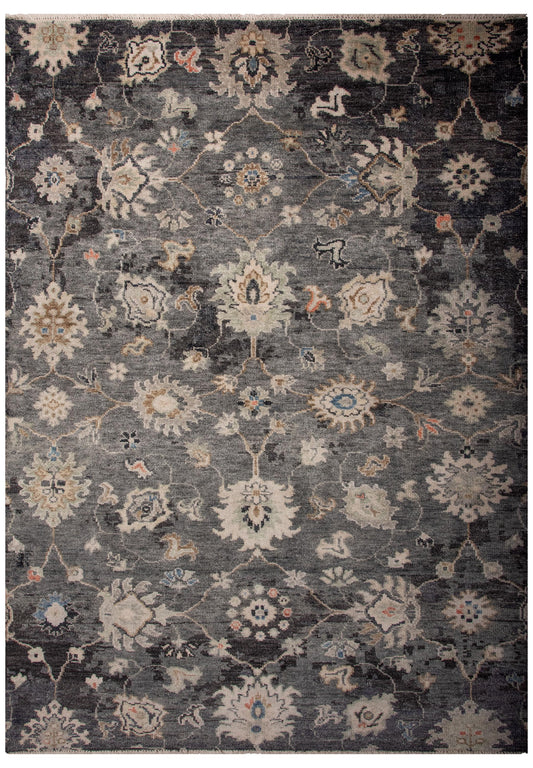 Hallmark HAL238 Charcoal Hand knotted Rug - Rizzy