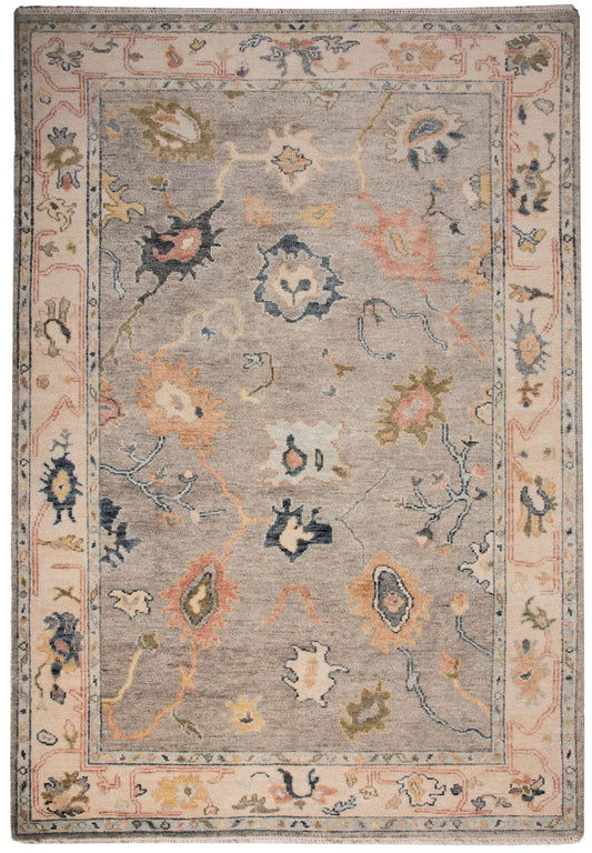 Hallmark HAL239 Lt. Gray Hand knotted Rug - Rizzy