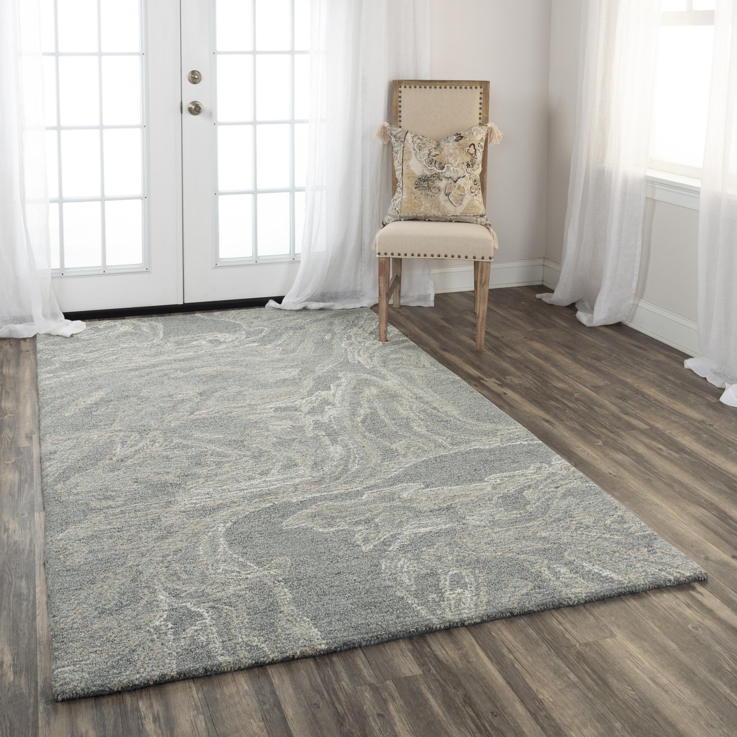 Harmony HMY977 Gray Hand Tufted Rug - Rizzy