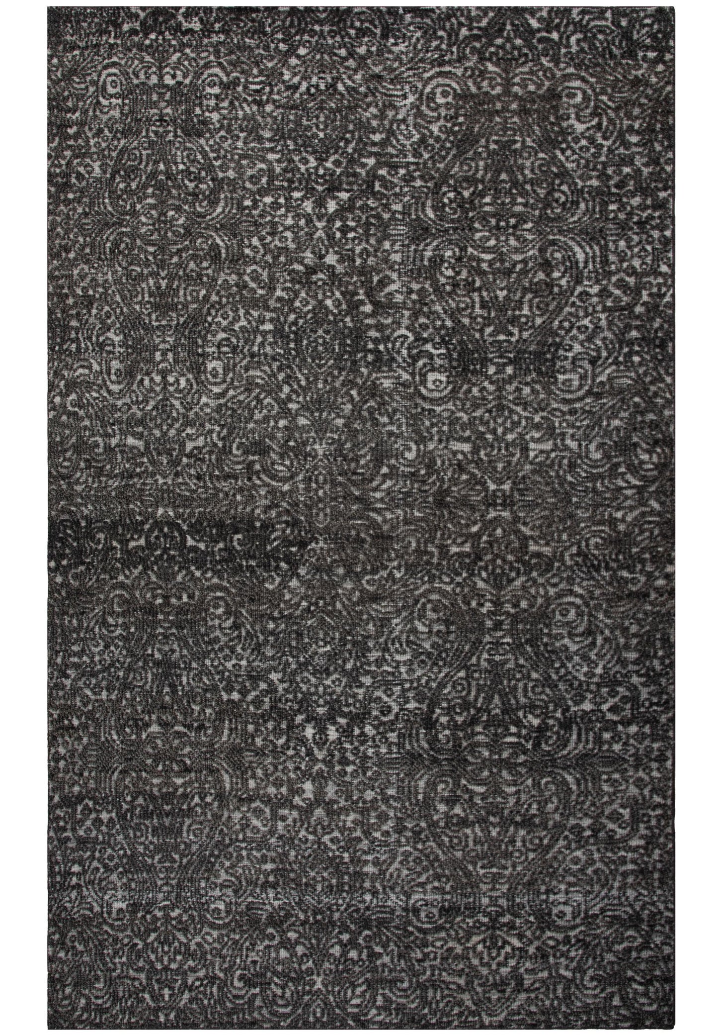 Hilton HTN720 Charcoal Hand knotted Rug - Rizzy