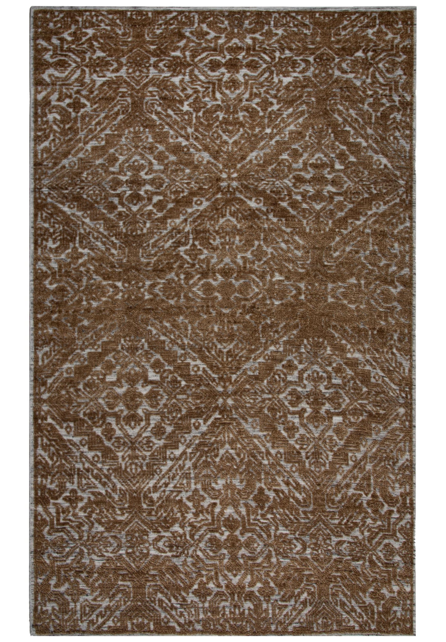 Hilton HTN722 Brown Hand knotted Rug - Rizzy